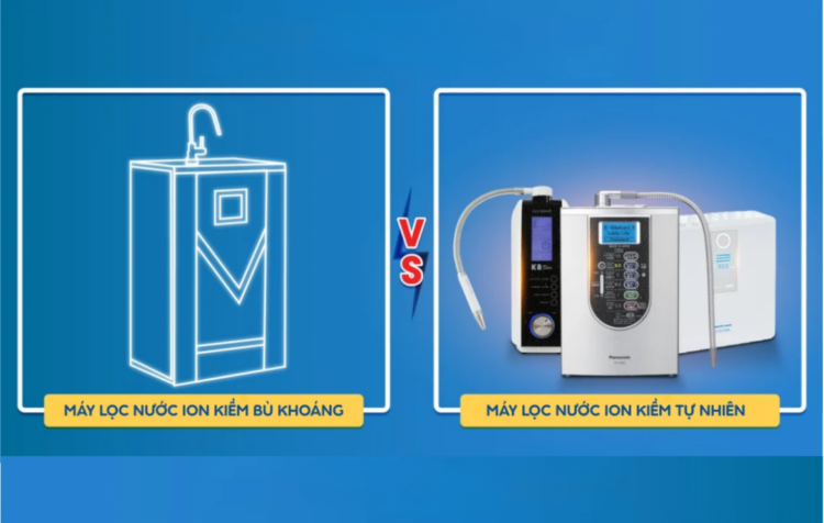 Sự khác biệt giữa nước iON kiềm tự nhiên và nước iON kiềm bù khoáng